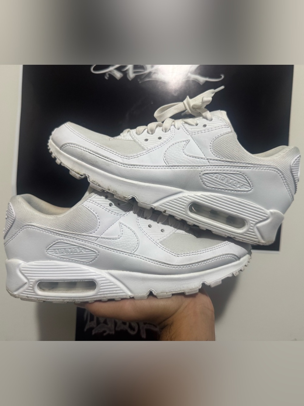 Nike Air Max 90 Triple white size 8.5 men